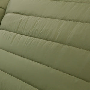 English Elm Excursion Cozy 3-Piece Puffer Quilted Comforter Set For Full/Queen Beds – Stylish Army Green Design B340P341954