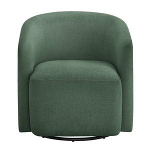 English Elm Ardena Swivel Barrel Chair with Durable Commercial-Grade Fabric, Pocket Coil Seat, 360° Swivel Comfort Green B050P322596
