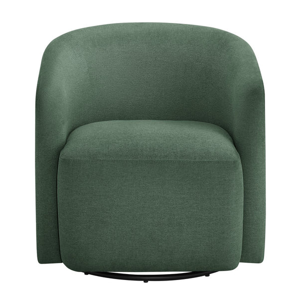 English Elm Ardena Swivel Barrel Chair with Durable Commercial-Grade Fabric, Pocket Coil Seat, 360° Swivel Comfort Green B050P322596