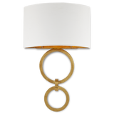 Bolebrook White Wall Sconce, White Shade