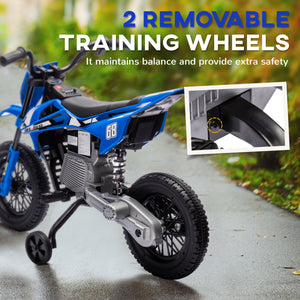 English Elm Qaba 12v Toddler Electric Motorcycle with Twist Throttle Rear Suspension Training Wheels W2225P249816