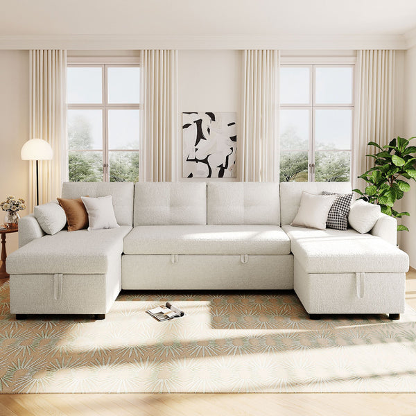 English Elm Swivel Barrel Accent Chair Chenille Tufted Round Club Seat for Living Room Lounge Beige N719S002210A