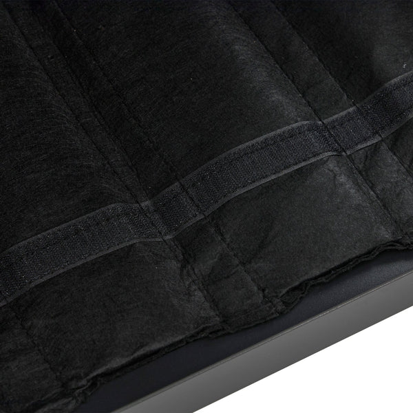 English Elm UNITED Corduroy L-Shaped Sectional Sofa with Storage Ottoman, USB Ports, Cup Holders & LED Lighting Black W1568P332409