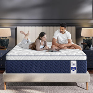 English Elm Rresta Full Hybrid Mattress 7 Layer Pocketed Coil 5 Zone Support Certipur Certified B2716P440585