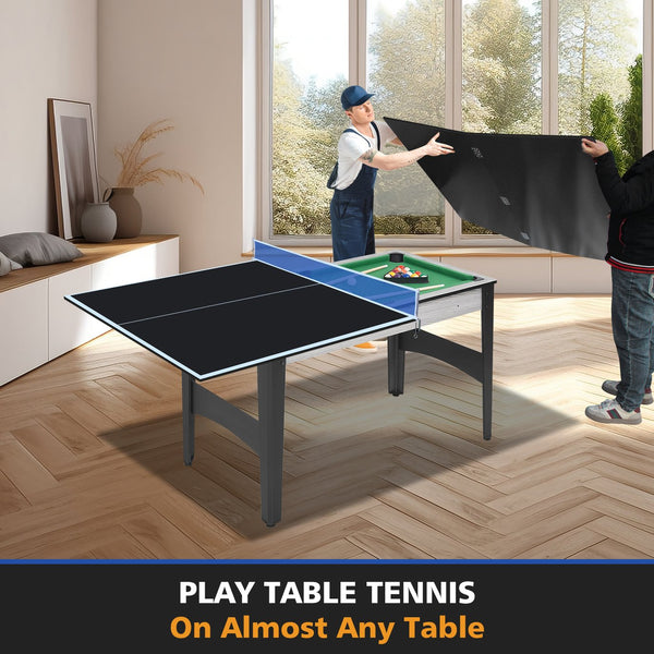 English Elm 6*3ft Foldable Mdf Ping Pong Conversion Top for Indoor Game Room Practice Black W1408P318965