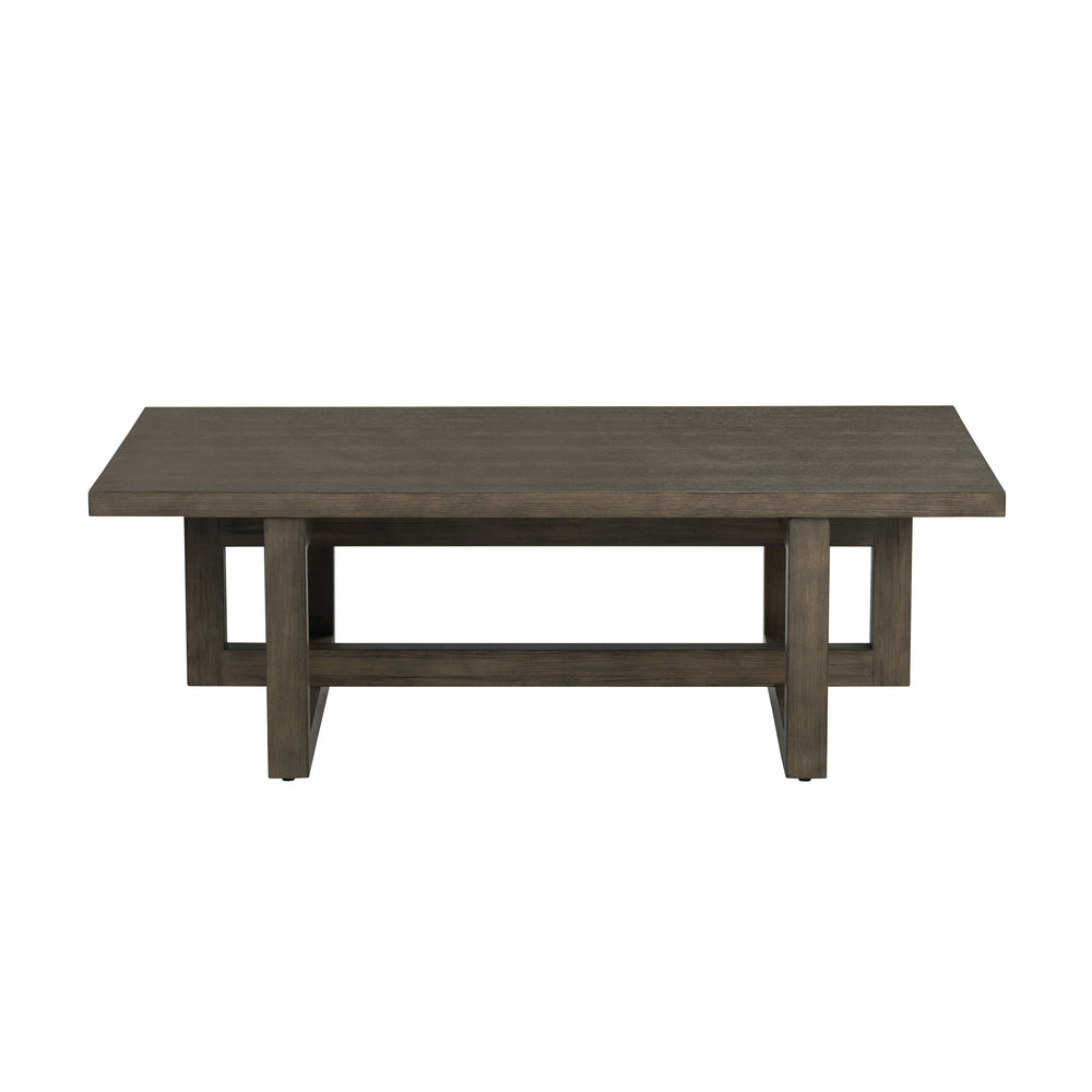 Crestview Collection Transitional Cocktail Table - Modern Pine Wood Accent With Geometric Base For Stylish Living Spaces Brown Solid Wood Cvfdr1214