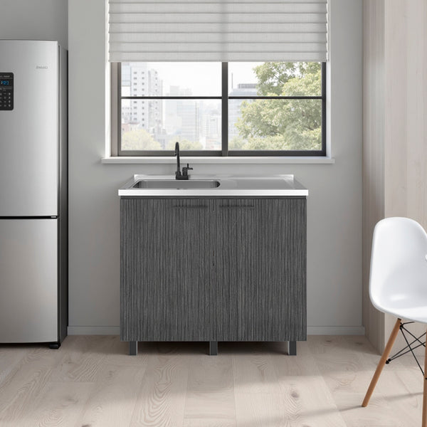 English Elm Fm Furniture Napoleon White Kitchen Set with Dishwasher Bay and Upper Cabinet Storage B128S00253