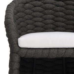 Bernhardt Bernhardt Salinas Arm Chair — Curvaceous Aluminum Outdoor Lounge With Sock-Knit Weave & Plush Pillow Comfort X10549