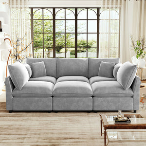 English Elm Swivel Barrel Accent Chair Chenille Tufted Round Club Seat for Living Room Lounge N719S002300E