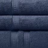 Beautyrest Plume Transitional 100% Cotton Feather Touch Antimicrobial Towel 6 Piece Set BR73-4070 Navy