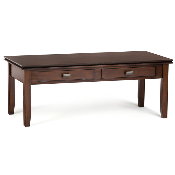 English Elm Artisan Coffee Table In Russet Brown - Handcrafted Elegance With Storage For Stylish Living Spaces B136P159463