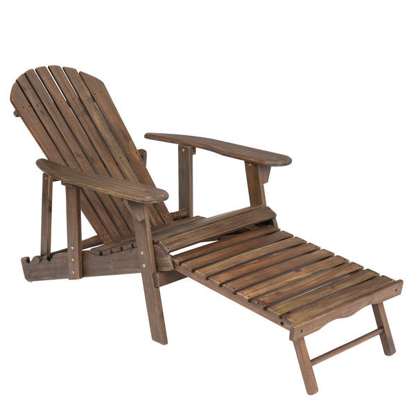 English Elm Christopher Knight Home® - Malibu Acacia Wood Folding Adirondack Chair - Rustic Comfort For Patios, Decks & Campouts! N770P241669E