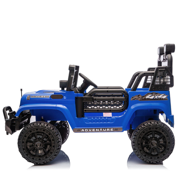 English Elm 24v Two-seat Kids Electric Ride on Truck with Parental Remote and Off-road Suspension W1578P375446