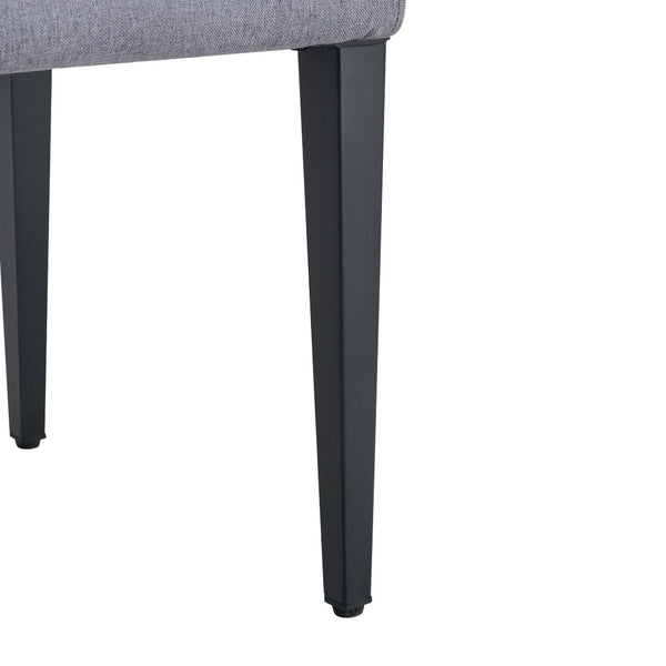 English Elm Table And Chair Set – Modern Tempered Glass Dining Table With 4 Comfortable Light Gray Upholstered Chairs W1151S03806-GIGA