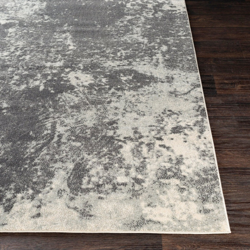 Livabliss Aberdine Collection Machine Woven Polypropylene Accent Rug for Modern Entryways Gray, Charcoal 7'10" x 10'6" ABE8013-76106