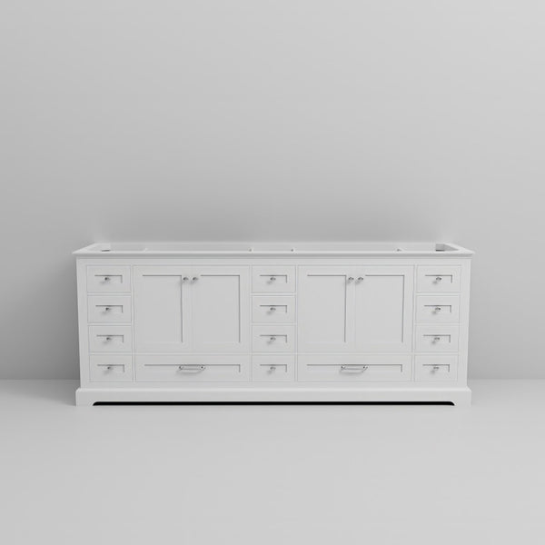 English Elm White Double Bath Vanity With Spacious Storage, Durable Design, Soft-Close Features & Elegance B2731P258289-GIGA