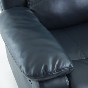 English Elm Charlotte Midnight Blue Leather Gel Glider Recliner - Elegant Comfort For Living Spaces & Relaxation B050P322571