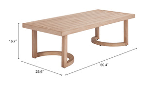 Zuo Modern Leto Coffee Table Brown - Modern Aluminum Design, Stylish & Versatile Addition For Any Space Brown Aluminum 704116-zuo-modern