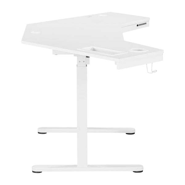 OSP Home Furnishings Stealth Sit-to-Stand Electric Heigh White