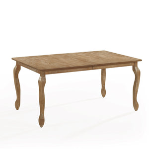 English Elm Christopher Knight Home® - EXT. EXT. DINING TABLE with French Country Cabriole Legs, Butterfly Leaf Expandable Rustic Chic 79.65" Natural N771P355876G