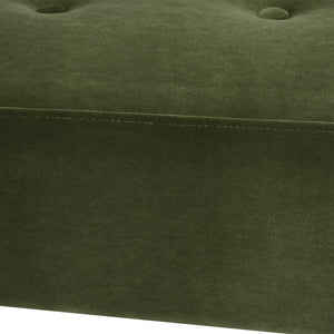 English Elm Jennifer Taylor Home - Jared Mid-Century Roll Arm Tufted Bench Settee with Kiln-Dried Frame and Plush High-Density Foam Olive Green B2719P238285