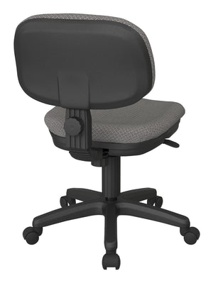 OSP Home Furnishings Basic Task Chair with Pneumatic Height Adjustment Ergonomic Swivel Seat for Home Office Flint SC117-107
