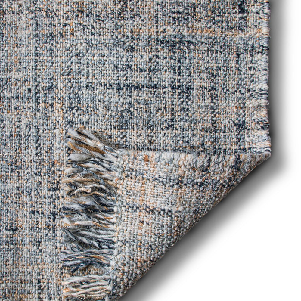 English Elm Radclife Beige Cream 6x9 Jute Wool Area Rug — Handwoven Durable Flatweave with Fringe, 0.4" thick B136P188392