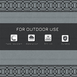 English Elm Outsunny Reversible Outdoor Rug 9'x12' Waterproof Plastic Straw Mat for Patio RV Beach Deck Picnic W2225P200442