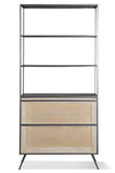 Parker House Crossings - Monaco Bookcase Weathered Blanc Solid Mango MON#330