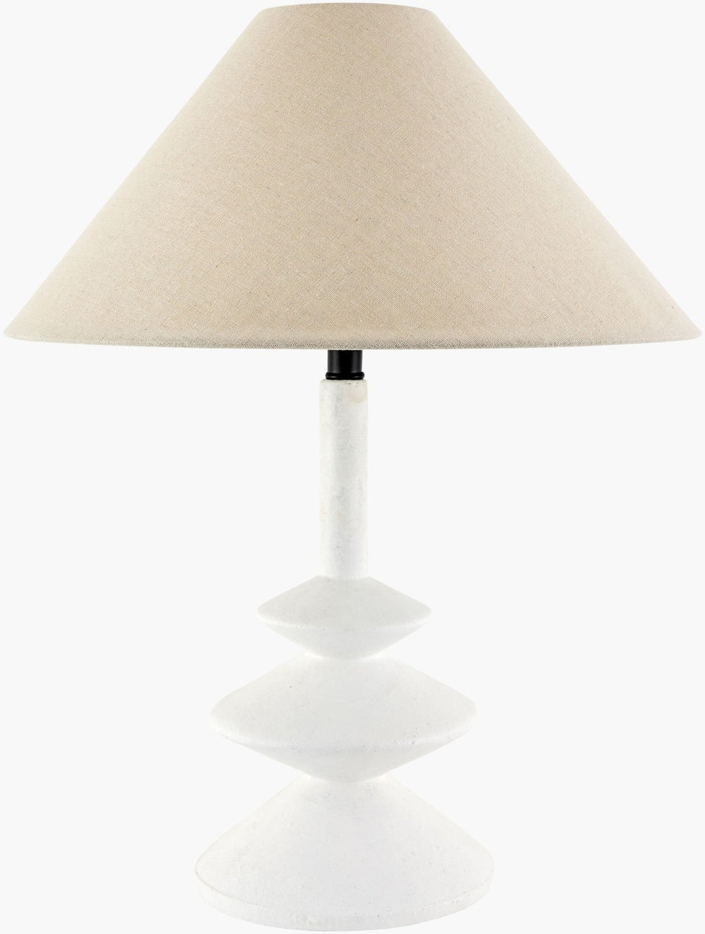 Livabliss Abrego Hand-painted Resin Accent Lamp with Linen Shade Bohemian Artisan Glow ABG-001