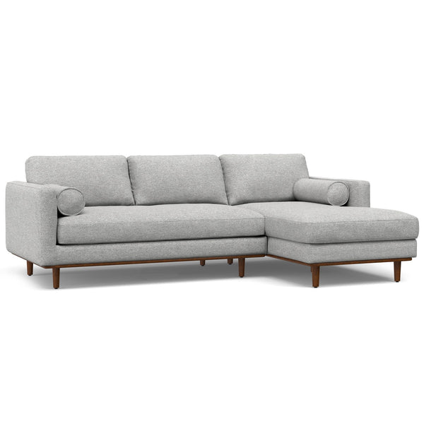 English Elm Morrison Right Sectional Sofa - Eco-Friendly Mist Grey With Plush Comfort For Cozy Living Spaces B136P159958