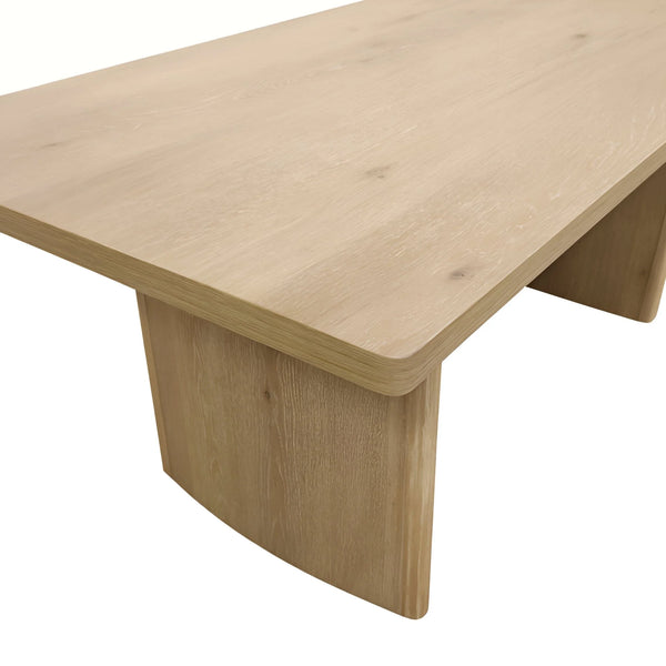 Abigail Rubberwood Rectangular Dining Table with Oak Veneer Top Seats Six