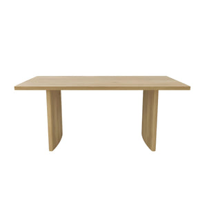 Abigail Rubberwood Rectangular Dining Table with Oak Veneer Top Seats Six