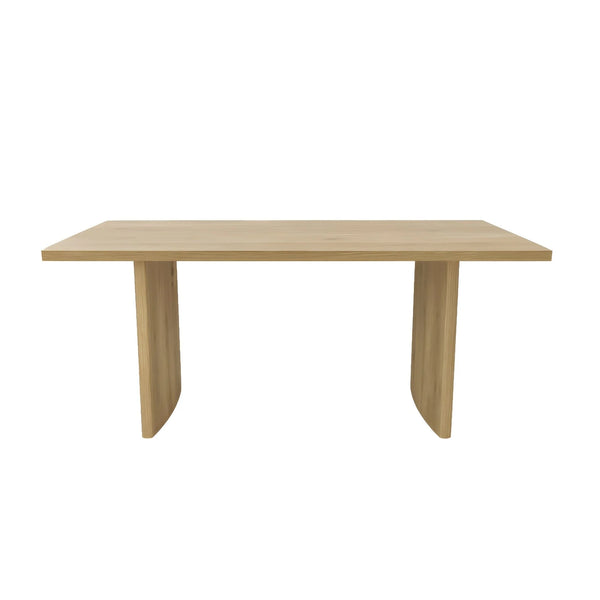 Abigail Rubberwood Rectangular Dining Table with Oak Veneer Top Seats Six