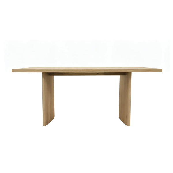 Abigail Rubberwood Rectangular Dining Table with Oak Veneer Top Seats Six