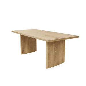 Abigail Rubberwood Rectangular Dining Table with Oak Veneer Top Seats Six