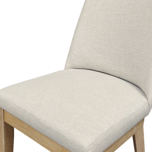 Abigail Upholstered Dining Side Chairs Set of 2 Rubberwood Frame Modern Curved