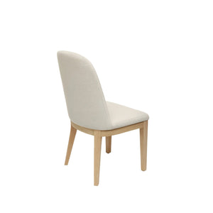 Abigail Upholstered Dining Side Chairs Set of 2 Rubberwood Frame Modern Curved
