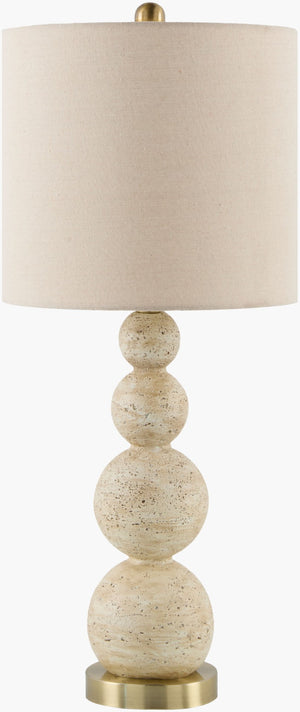 Livabliss Abalak Resin Table Lamp with Linen Shade Warm Ambient Glow for Bedside or Entryway ABK-001