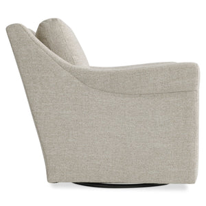 Bernhardt Bernhardt Keirnan Swivel Chair — Made-To-Order Fabric, Rolled Arms, Knife-Edge Cushions, 360° Base Durability P4362SA