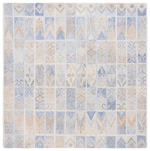 Safavieh Abstract 213 ABT213 Hand Tufted Geometric Rug Blue / Rust ABT213M-6