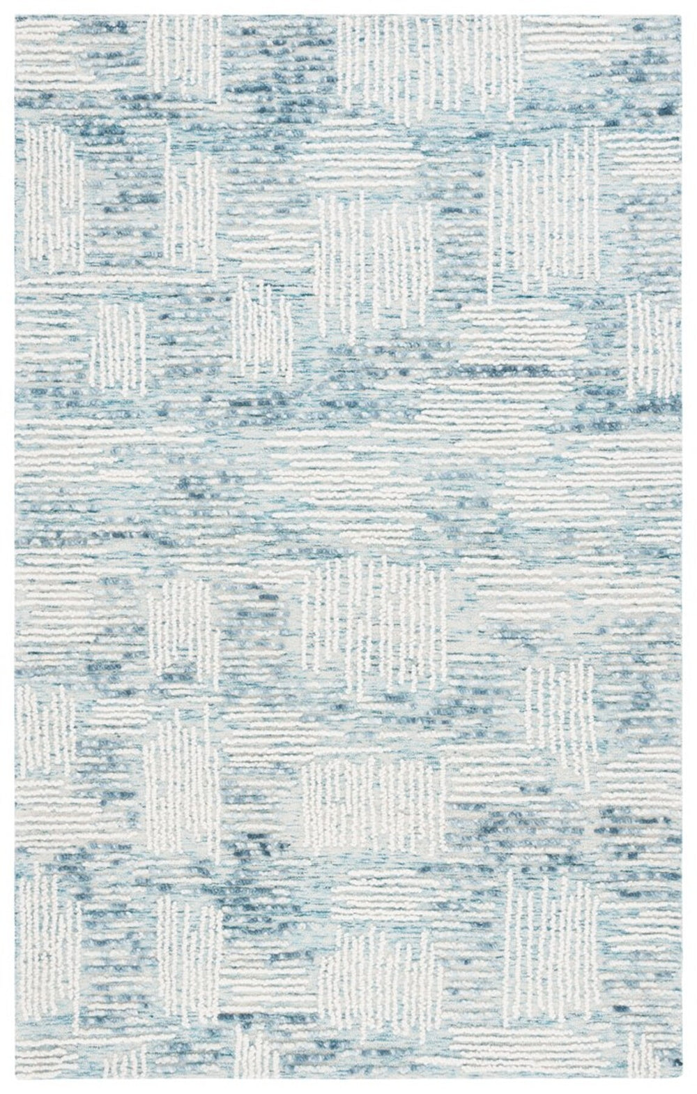 Safavieh Abstract 276 Hand Tufted Contemporary Rug Blue / Ivory 2'-3" x 8'