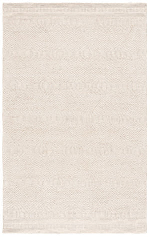 Safavieh Abstract 340 Hand Tufted  Rug Ivory / Beige 6' x 6' Round