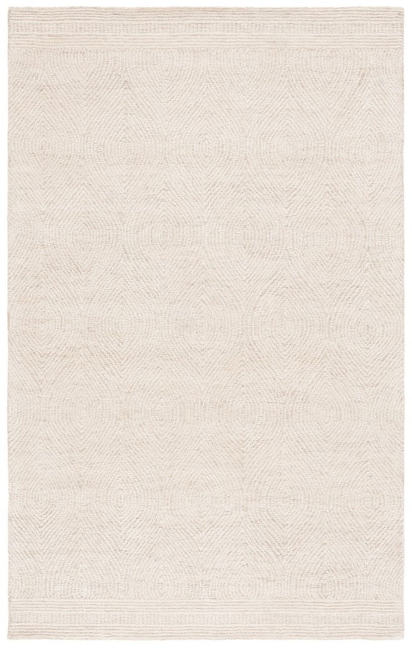 Safavieh Abstract 340 Hand Tufted  Rug Ivory / Beige 6' x 6' Round
