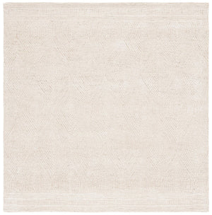 Safavieh Abstract 340 Hand Tufted  Rug Ivory / Beige 6' x 6' Round