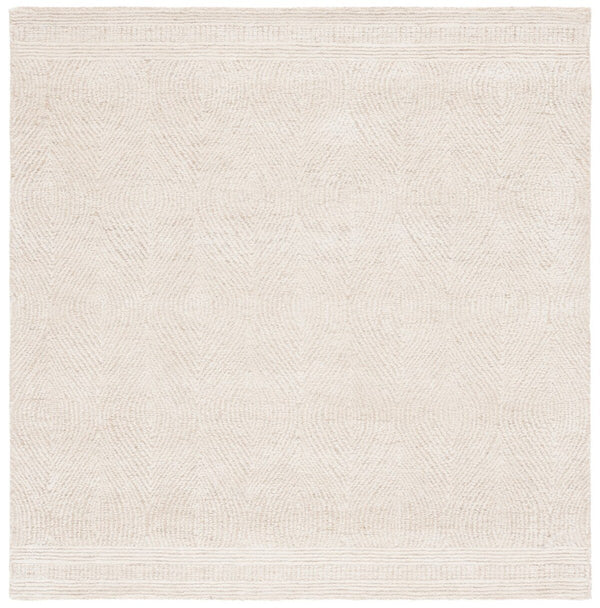 Safavieh Abstract 340 Hand Tufted  Rug Ivory / Beige 6' x 6' Round