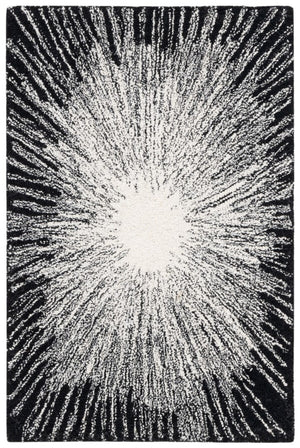 Safavieh Abstract 375 ABT375 Hand Tufted Modern Rug Ivory / Black ABT375Z-8