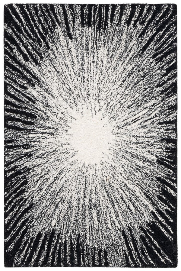 Safavieh Abstract 375 ABT375 Hand Tufted Modern Rug Ivory / Black ABT375Z-8