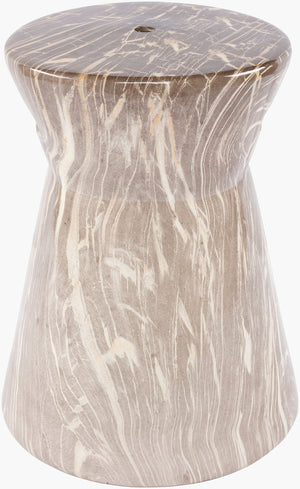 Surya Abruzzo 19" Ceramic Garden Stool - Stylish Outdoor Accent For Your Elegant Patio Oasis! Top, Tan Ceramic,Ceramic Abu-002