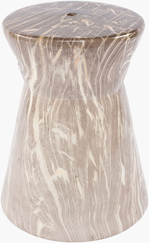 Surya Abruzzo 19" Ceramic Garden Stool - Stylish Outdoor Accent For Your Elegant Patio Oasis! Top, Tan Ceramic,Ceramic Abu-002